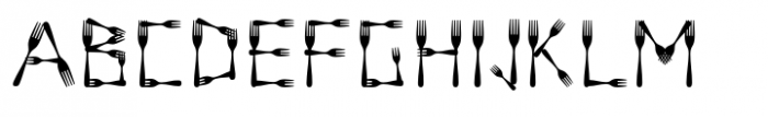 Dinner Forks Font UPPERCASE