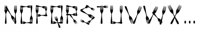 Dinner Forks Font UPPERCASE