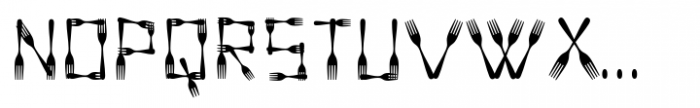 Dinner Forks Font LOWERCASE