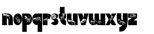 Dinosaur Fossil Font LOWERCASE