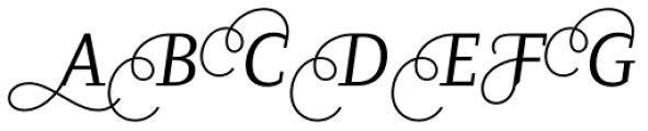 Diogenes Decorative Light Italic 2 Font UPPERCASE