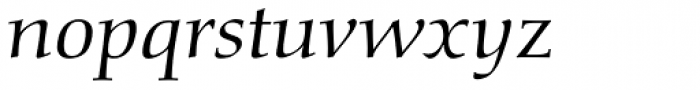 Diotima Classic Pro Italic Font LOWERCASE