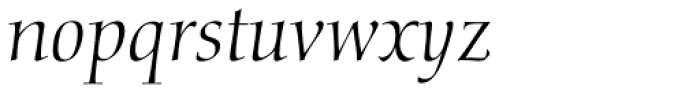 Diotima LT Std Italic Font LOWERCASE