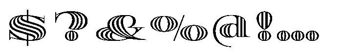 Diplomata Deco Strip Font OTHER CHARS
