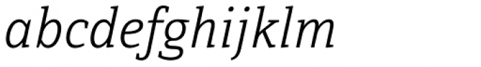 Directa Serif Light Italic Font LOWERCASE