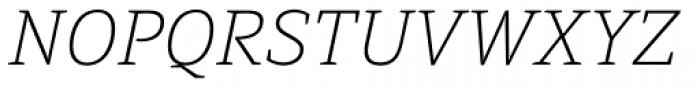 Directa Serif Thin Italic Font UPPERCASE