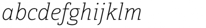 Directa Serif Thin Italic Font LOWERCASE