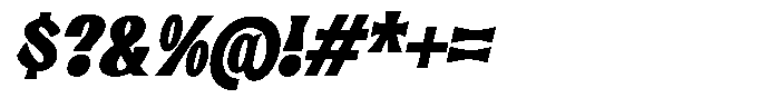 Dirty Novel Slant Font OTHER CHARS