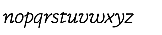 Discordia Italic Font LOWERCASE