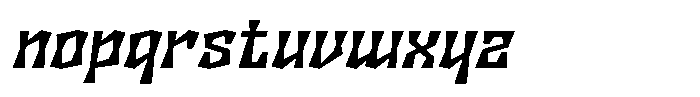 Disforma Black Italic Font LOWERCASE