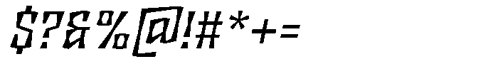 Disforma Bold Italic Font OTHER CHARS
