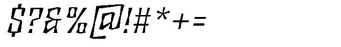 Disforma Italic Font OTHER CHARS