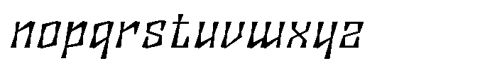 Disforma Italic Font LOWERCASE