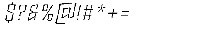 Disforma Light Italic Font OTHER CHARS