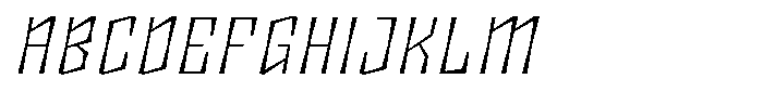 Disforma Light Italic Font UPPERCASE