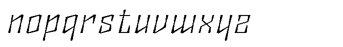 Disforma Light Italic Font LOWERCASE