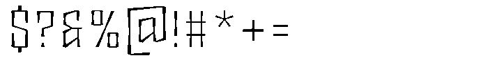Disforma Light Font OTHER CHARS
