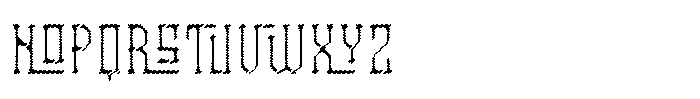Disintegrator Texture Font LOWERCASE