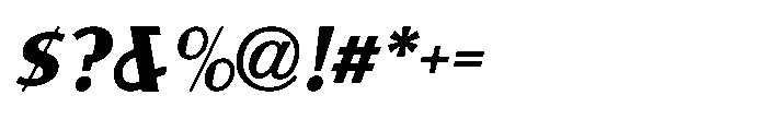 Display Letters JNL Oblique Font OTHER CHARS