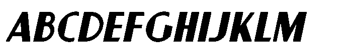 Display Letters JNL Oblique Font UPPERCASE