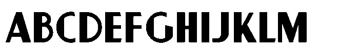 Display Letters JNL Regular Font UPPERCASE