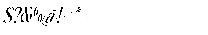 Disriete Italic Font OTHER CHARS