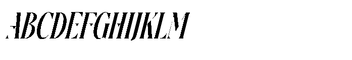 Disriete Italic Font UPPERCASE