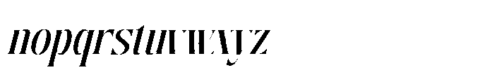 Disriete Italic Font LOWERCASE