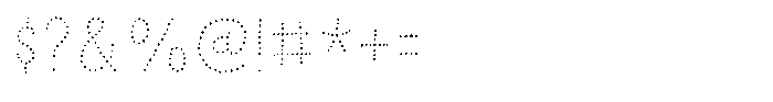 Distant Cloud Dots Font OTHER CHARS