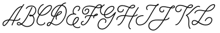 Distillery Script Font UPPERCASE