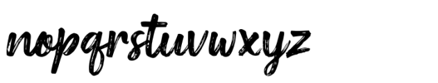 Diston Brush Regular Font LOWERCASE