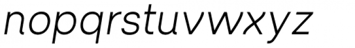 Distopia Regular Italic Font LOWERCASE