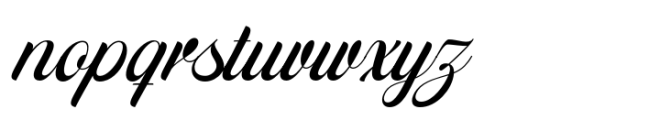 Distory Script Italic Font LOWERCASE