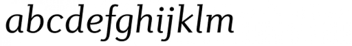 Diverda Serif Light Italic Font LOWERCASE