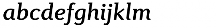 Diverda Serif Medium Italic Font LOWERCASE