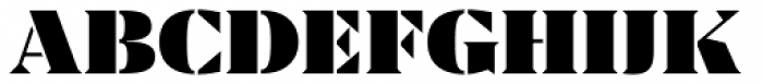 Diversa Std Serif Stencil Font UPPERCASE