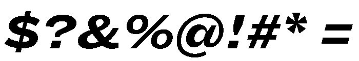 Dia BlackItalic Font OTHER CHARS