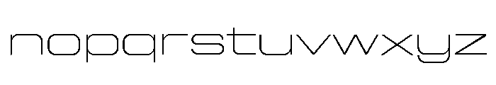 Diagraphwideetc Extra Light Font LOWERCASE