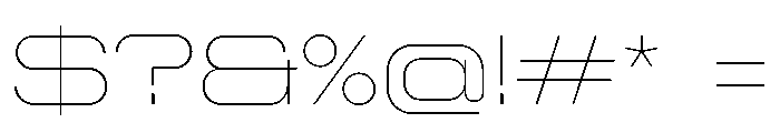 Diagraphwideetc Thin Font OTHER CHARS