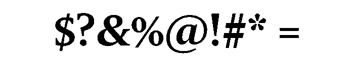 Dignitas Bold Font OTHER CHARS