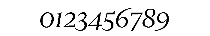 Dignitas Italic Font OTHER CHARS