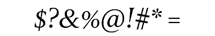 Dignitas Italic Font OTHER CHARS
