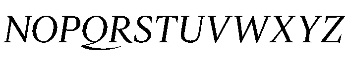 Dignitas Italic Font UPPERCASE