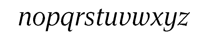 Dignitas Italic Font LOWERCASE