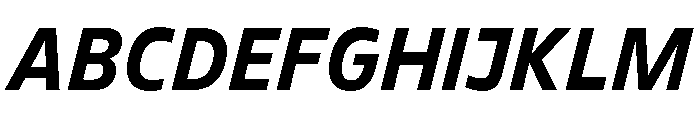 DinaChaumont TextBoldItalic Font UPPERCASE