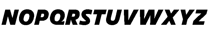 DinaChaumont TextExtraBoldItalic Font UPPERCASE