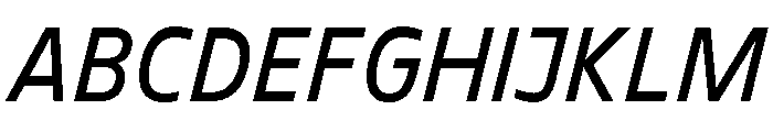 DinaChaumont TextItalic Font UPPERCASE