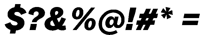 DioramaGothic BlackItalic Font OTHER CHARS