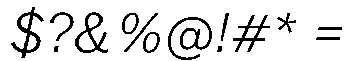 DioramaGothic LightItalic Font OTHER CHARS
