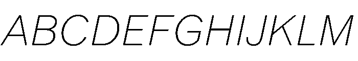 DioramaGothic ThinItalic Font UPPERCASE
